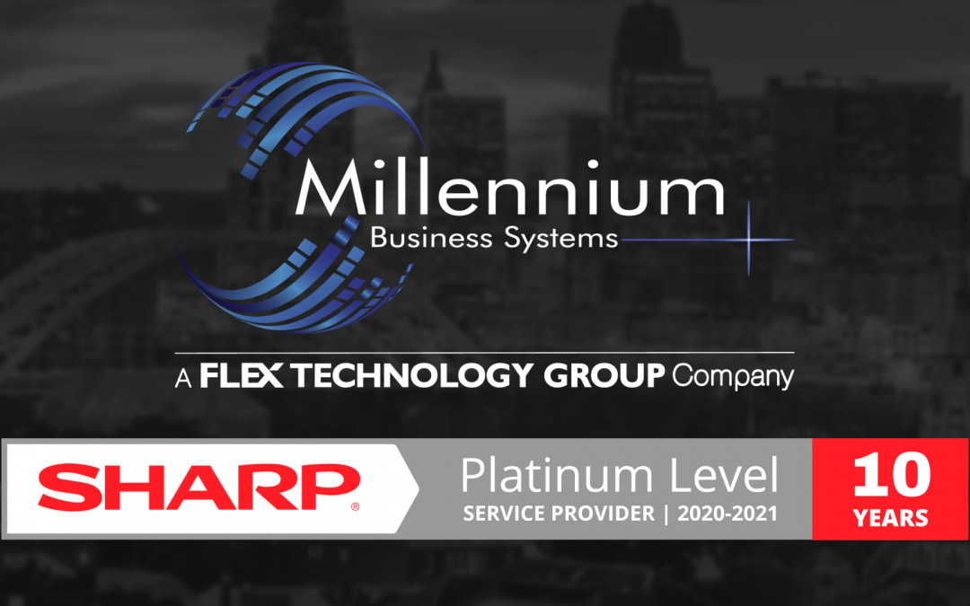 Millennium Business Systems Recognized with Sharp AAA Platinum Level Service Provider Award 2020-2021